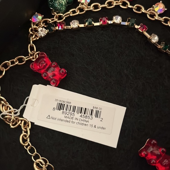 Betsey Johnson Gummy Bear Necklace with Holiday Colors – Rare Find! - Picture 2 of 2